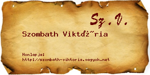Szombath Viktória névjegykártya
